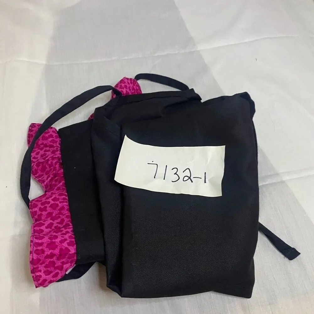 #7132 Fun Stampers Journey Black King Apron with Pink Trim